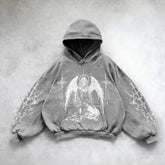 Hearujoy New goth streetwear sweatshirt hoodie demon girl print harajuku y2k tops oversized goth hoodies women couples gothic clothes